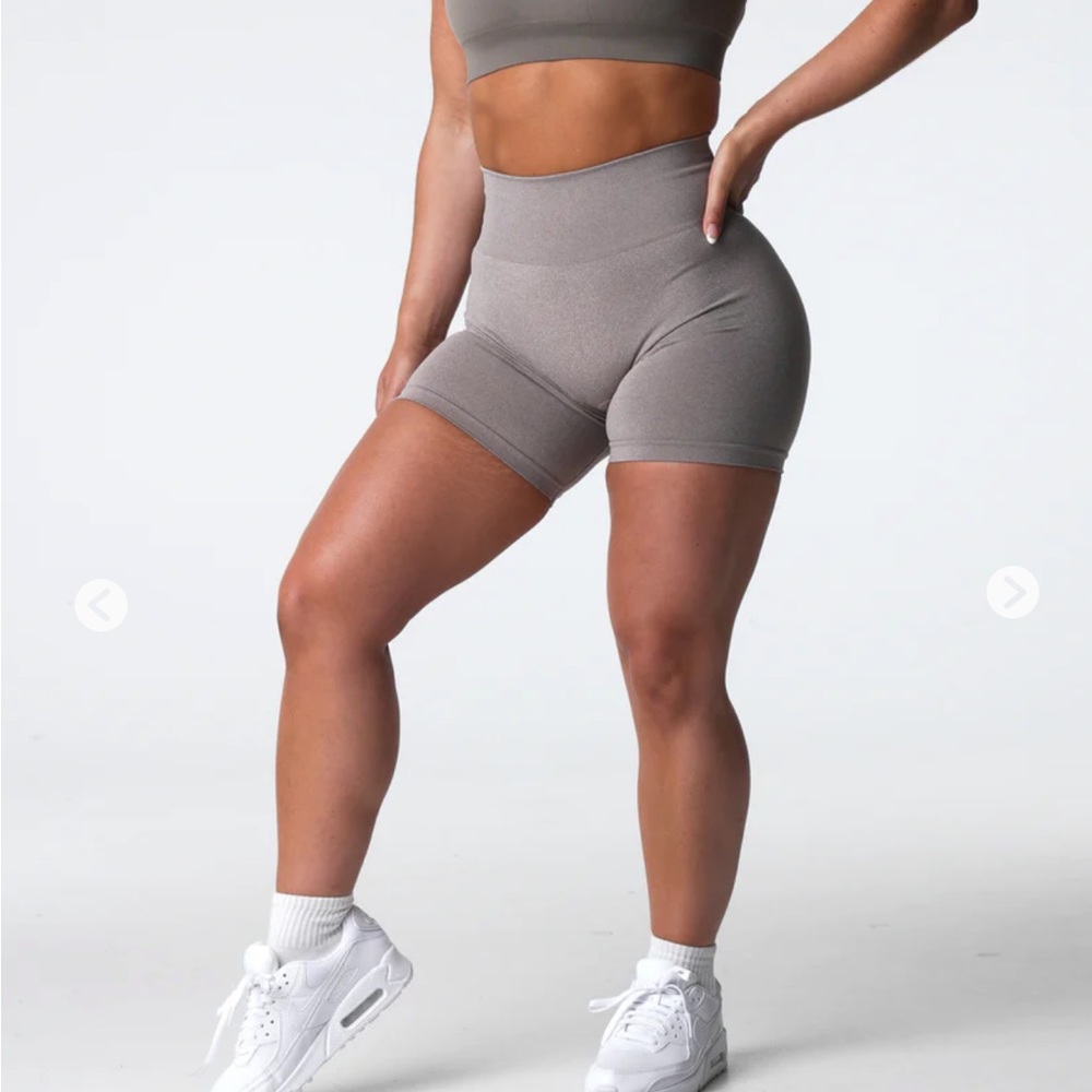 🔴SOLD🔴 NVGTN Taupe Pro Seamless Shorts - Picture 1 of 4